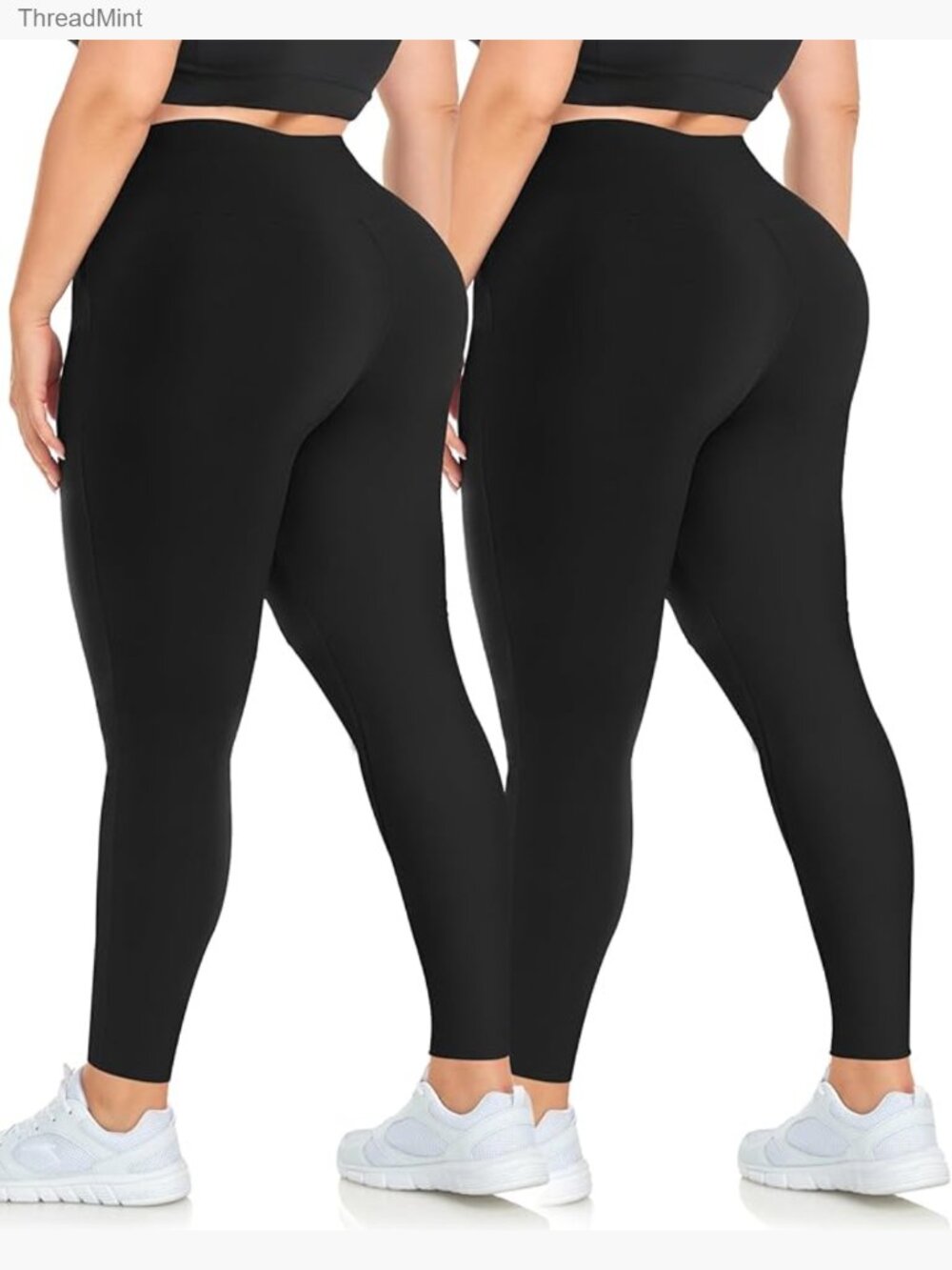 Plus Size High Waist Tummy Control Workout Leggings Stretchy Yoga Pants